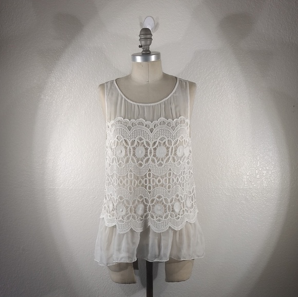 Johnny Was 4LNL Silk Chiffon Tank Blouse Sz S - Picture 2 of 5